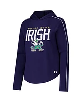 Under Armour Women's Navy Notre Dame Fighting Irish Gameday Knockout Long Sleeve Hooded T-Shirt