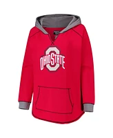 Fanatics Women's Scarlet Ohio State Buckeyes Plus Boom Pullover Hoodie