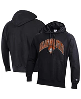 Champion Men's Black Oklahoma State Cowboys Vault Late Night Reverse Weave Pullover Hoodie