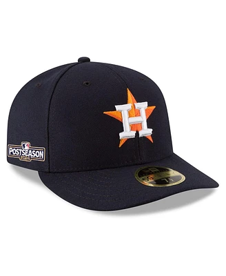 New Era Men's Navy Houston Astros 2024 Mlb Postseason Side Patch Low Profile 59FIFTY Fitted Hat