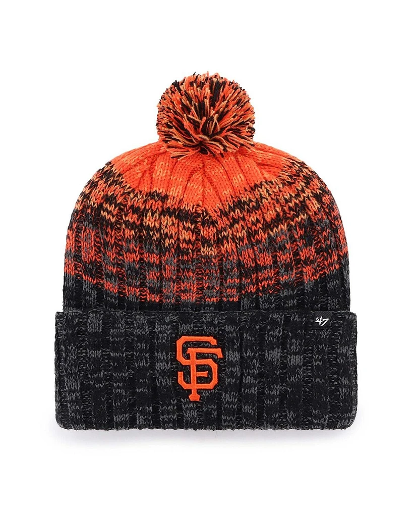 '47 Brand Big Boys and Girls Black San Francisco Giants Cascade Cuffed with Pom Knit Hat