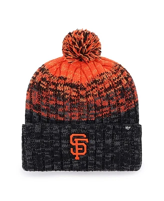 '47 Brand Big Boys and Girls Black San Francisco Giants Cascade Cuffed with Pom Knit Hat