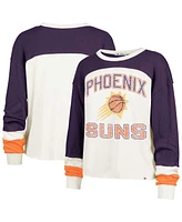 '47 Brand Women's Cream Phoenix Suns Curve Raglan Long Sleeve T-Shirt