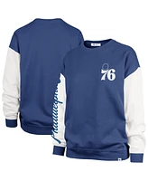 '47 Brand Women's Royal Philadelphia 76ers Plus Oversized Rise Andie Pullover Sweatshirt