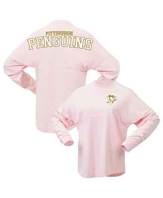 Fanatics Women's Pink Pittsburgh Penguins Spirit Jersey Long Sleeve T-Shirt