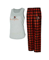 Concepts Sport Women's Gray/Orange Cincinnati Bengals Petition Tank Top and Pants Sleep Set