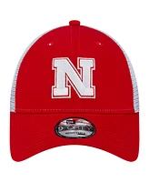 New Era Men's Red Nebraska Huskers Trucker 9FORTY Adjustable Hat