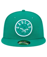 New Era Men's Kelly Green Philadelphia Eagles Checkered 59FIFTY Fitted Hat