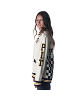 The Wild Collective Men's and Women's Cream Pittsburgh Penguins Jacquard Full-Zip Sweater