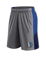 Fanatics Men's Gray Dallas Mavericks Practice Performance Shorts