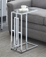 Convenience Concepts Town Square Chrome C End Table