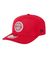 New Era Men's Scarlet Ohio State Buckeyes Patched 9SEVENTY Stretch-Snap Adjustable Hat