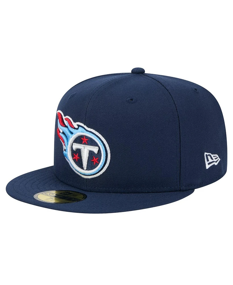 New Era Men's Navy Tennessee Titans Main 59FIFTY Fitted Hat