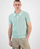 Guess Men's Mesh Stripe Elija Polo Shirt