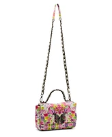 Betsey Johnson Butterfly Puffed Flap Small Crossbody Bag