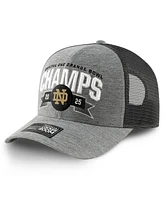 Nike Men's Heather Gray Notre Dame Fighting Irish College Football Playoff 2025 Orange Bowl Champions Locker Room Structured Trucker Adjustable Hat