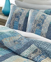 Charter Club Indigo Stripe Artisan 3-Pc. Quilt Set, Full/Queen, Exclusively at Macy's