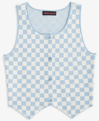 With Jules Big Girl Checkered Vest Top