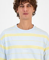 Hugo by Boss Men's Oversized-Fit Crewneck Striped T-Shirt