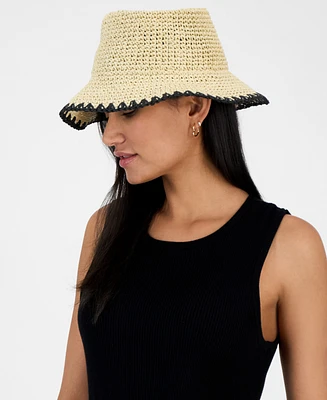 I.n.c. International Concepts Crochet Bucket Hat with Whipstitch Trim, Exclusively at Macy's