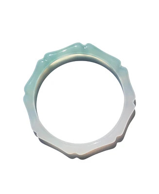 Bambam - Bamboo shaped skinny jade stone bangle