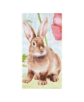 Sitting Easter Bunny Rabbit Spring Printed Flour Sack Kitchen Dishtowel