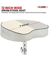 5 Core Drum Throne Padded Guitar Stool Adjustable Saddle Music Chair Seat Universal for Adults & Kids with Anti Slip Rubber Feet