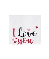 Love You More Than Wine Embroidered Cotton Flour Sack Kitchen Towel