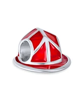 Bling Jewelry Firefighter Hat Charm Bead Sterling Silver for European Bracelet