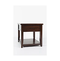 Twin Cities Contemporary Brown End Table