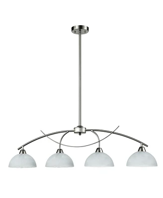 Moose Modern 4-Light Kitchen Pendant Lighting, Brushed Nickel