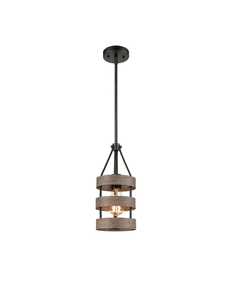 Moose Rustic Kitchen Island Pendant Light Wood Finish