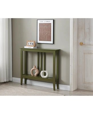Kings Brand Furniture Entryway Table - Narrow Console with Storage Wood Tables for