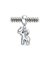 Bling Jewelry Good Luck Bambi Elephant Dangle Charm Bead Sterling Silver for European Bracelet