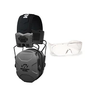 Walker's Xcel 500BT Digital Electronic Muff and Sport Shooting Glasses Bundle