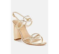 Ryzah Metallic Cut Out Chain Sandals