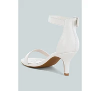 Feruda Faux Leather Kitten Heel Sandals