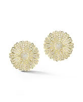 Rachel Zoe 14K Gold Plated Sterling Silver Statement Flower Stud Earrings