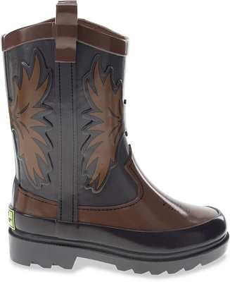Toddler Little Boy's and Big Boy's Western Cowboy Rain Boot