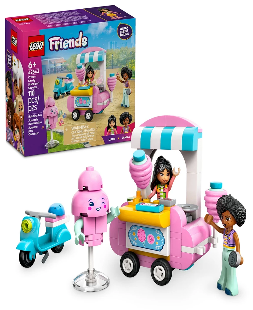 Lego Friends Cotton Candy Stand and Scooter Building Toy 42643, 110 Pieces