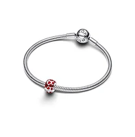 Pandora Sterling Silver Hearts Round Clip Charms