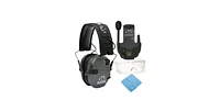 Walkers Razor Slim Electronic Muff (Carbon) with Walkie Talkie and Otg Glasses
