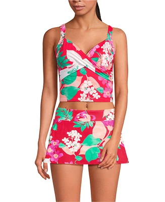 Lands' End Women's V-Neck Wrap Midkini Top