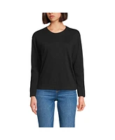 Lands' End Women's Long Sleeve Mariner Jersey Crewneck Tee