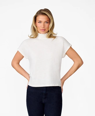 Cable & Gauge Women's Super Soft Mock Neck Top