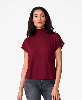 Cable & Gauge Women's Super Soft Mock Neck Top