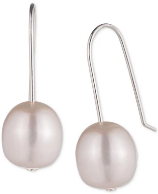 Lauren Ralph Lauren Silver-Tone Freshwater Pearl Drop Earrings