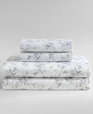 Calvin Klein Abstract Floral 300-Thread Count Cotton Sateen 4-Pc. Sheet Set