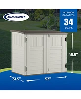 Suncast 53 x 31.5 x 45.5" Resin Storage Shed w/ Reinforced Floor, Ivory (2 Pack)