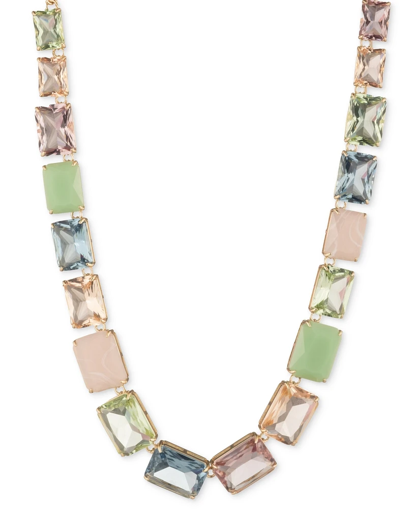 Lauren Ralph Lauren Gold-Tone Multi Stone Collar Necklace, 16" + 3" extender